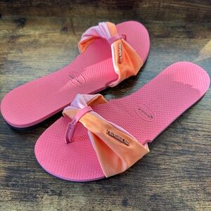 Havaianas You St. Tropez Color Sandals Size 9/10‎ Womens US Pink Salmon Peach